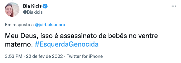 Web subiu hashtag em repúdio à esquerda brasileira