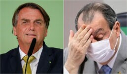 Presidente Jair Bolsonaro e o senador Omar Aziz
