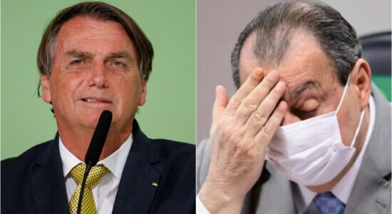 Presidente Jair Bolsonaro e o senador Omar Aziz