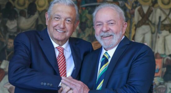Ex-presidente Luiz Inácio Lula da Silva e o presidente mexicano López Obrador