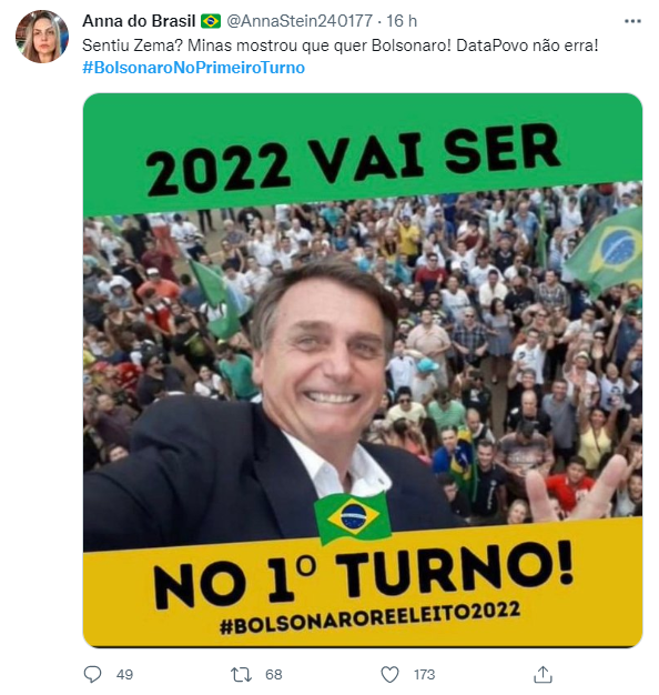 Web se une e avisa que será  #BolsonaroNoPrimeiroTurno