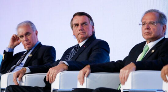 Presidente Jair Bolsonaro na cerimônia de abertura da Apas Show
