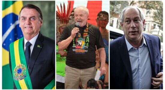 Jair Bolsonaro, Lula e Ciro Gomes