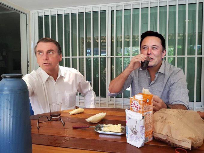 Encontrou de Bolsonaro e Musk geraram memes na web