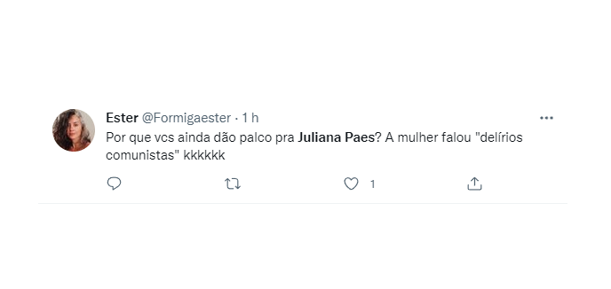 Internautas comentam post de Juliana Paes