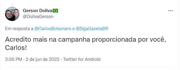 Web apoia Carlos Bolsonaro