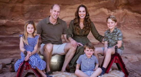 Príncipe William, a esposa Kate, e os filhos, George, Charlotte e Louis