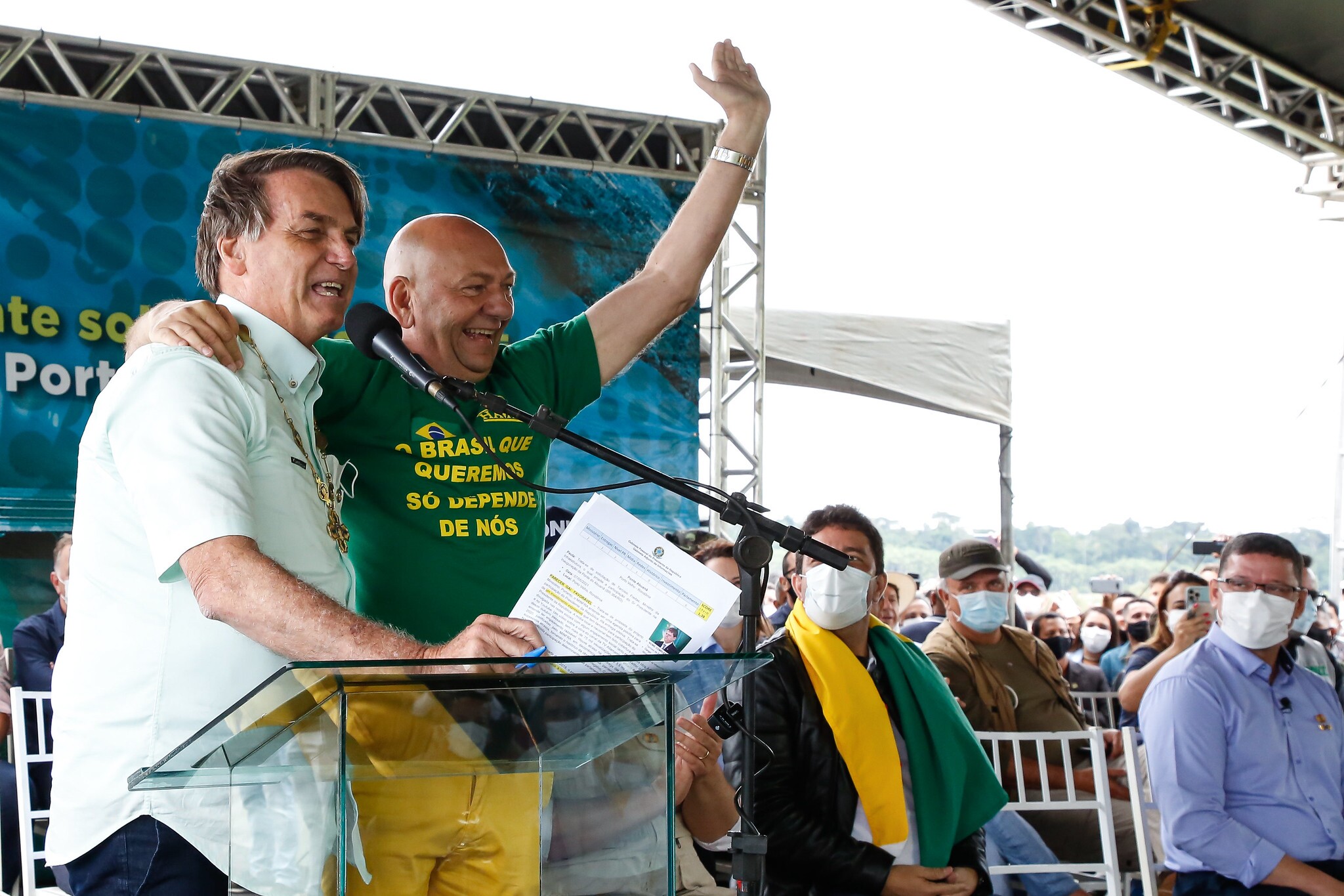 Luciano Hang e o presidente Bolsonaro