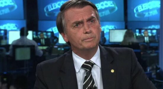 Bolsonaro durante entrevista ao JN em 2018
