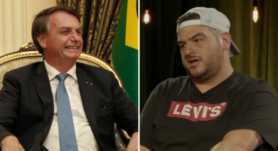 Bolsonaro e Rica Perrone