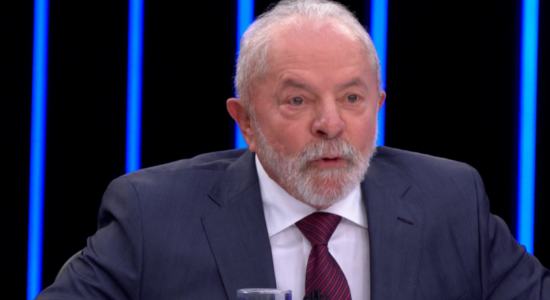Ex-presidente Lula durante entrevista ao Jornal Nacional