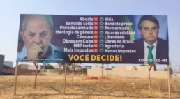Outdoor associa Lula à crimanlidade e aborto