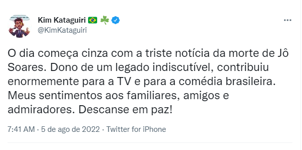 Políticos lamentam a morte de Jô Soares