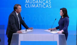 Candidatos Jair Bolsonaro e Simone Tebet