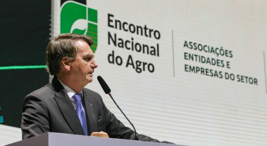 Bolsonaro durante participação no Encontro Nacional do Agro