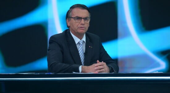 Presidente Jair Bolsonaro no debate do SBT