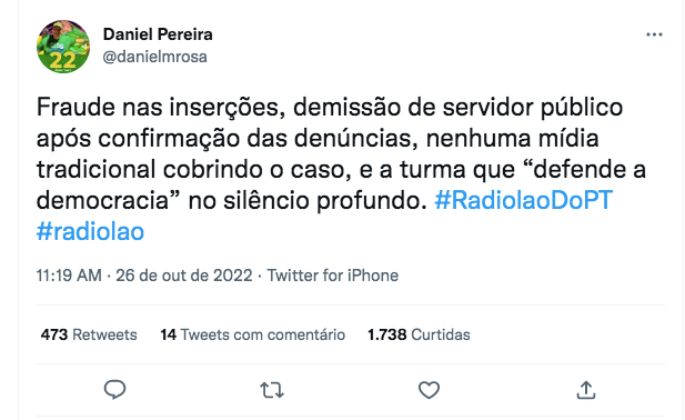 #RadiolaodoPT ficou em alta no Twitter