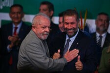 Lula e o ministro da Previdência, Carlos Lupi