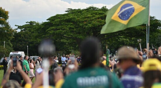 Manifestantes em Brasília