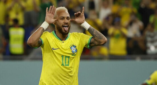 Neymar após comemoração de seu gol contra a Coreia