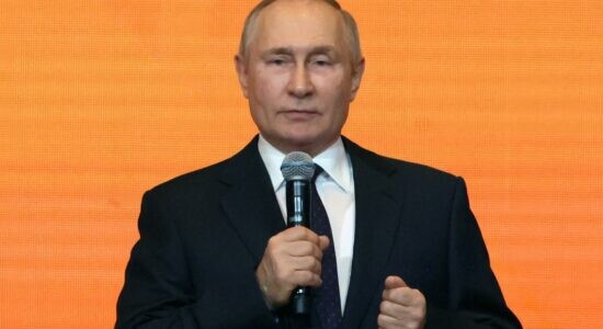Russian President Putin attends the #WeAreTogether volunteer forum