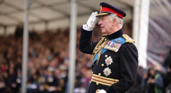 King Charles III presents new colours for Military Academy Sandhurst