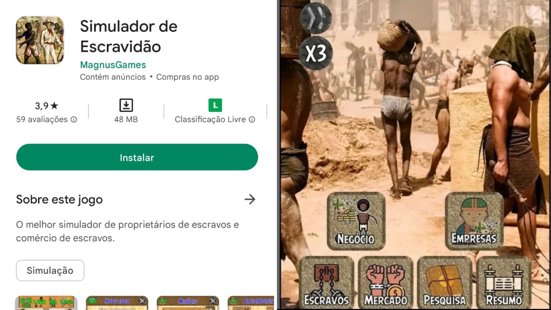 Após denúncias, Google remove jogo Simulador de Escravidão