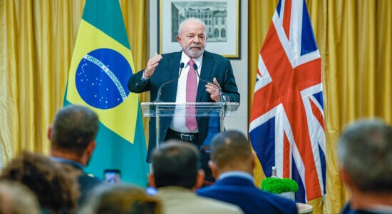 Lula durante agenda em Londres