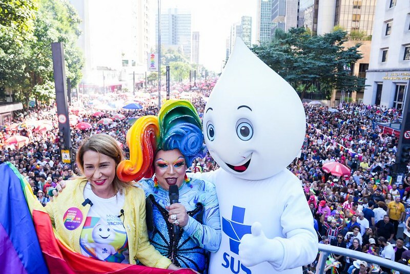 Zé Gotinha na 27ª Parada do Orgulho LGBT+ de São Paulo