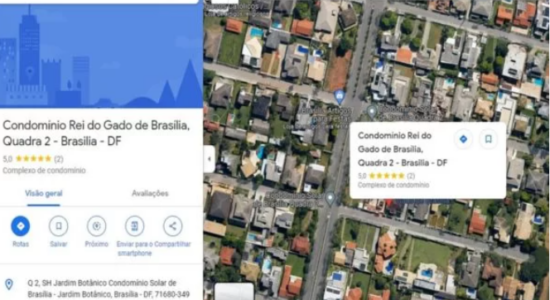 casa e Bolsonaro no Google Maps