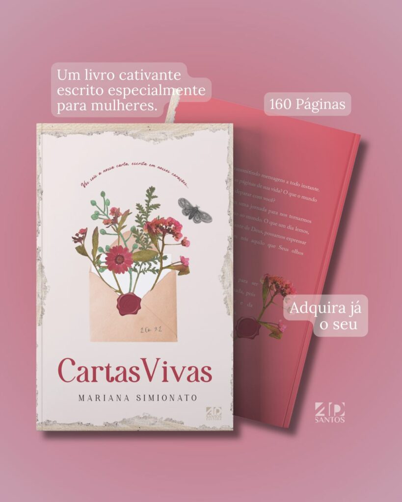 Capa do ebook Cartas Vivas, da autora Mariana Simionato