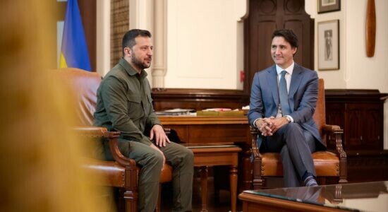Ukrainian President Zelensky meets Canadian Prime Minister Trudeau in Ottawa