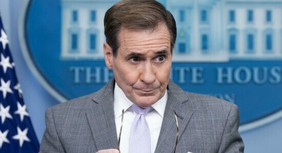 White House news conference with US National Security Council Coordinator for Strategic Communications John Kirby