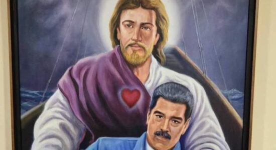 Quadro de Maduro com Jesus